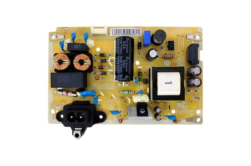 Vista frontal de Placa da fonte TV LG 32LK610BPSA, 32LM627BPSB, 32LQ620BPSB - EAY64548908 EAY64548908