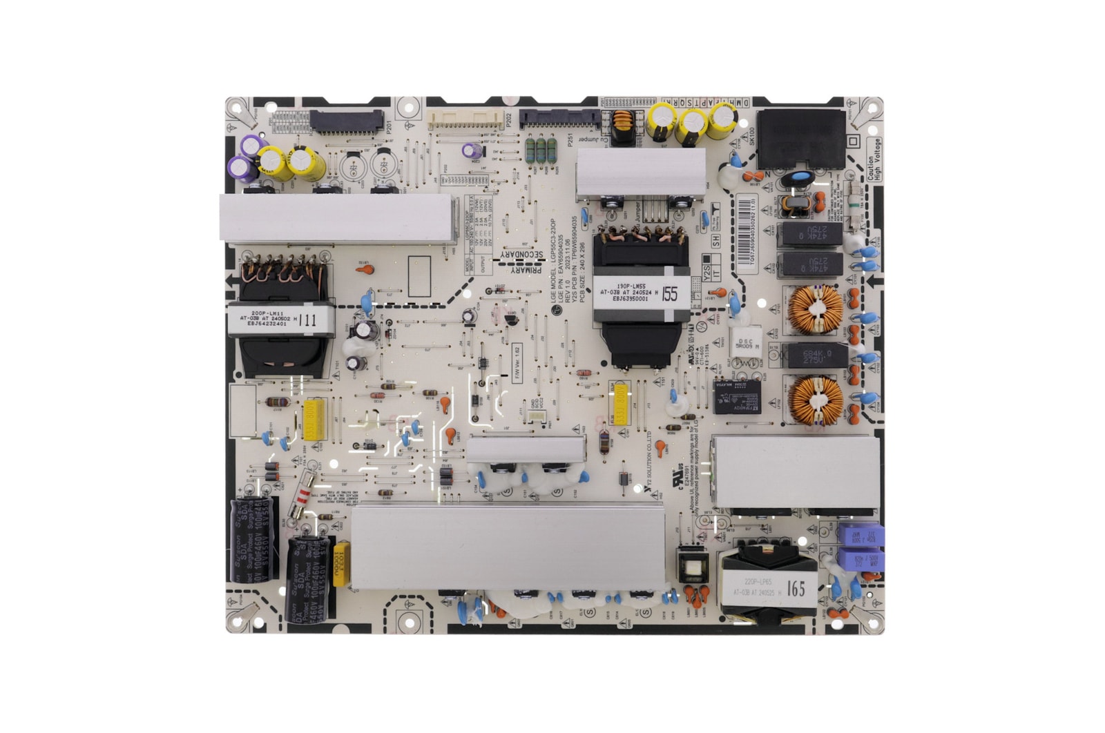 Vista frontal de Placa da Fonte TV LG OLED55C4PSA EAY65904035 EAY65904035