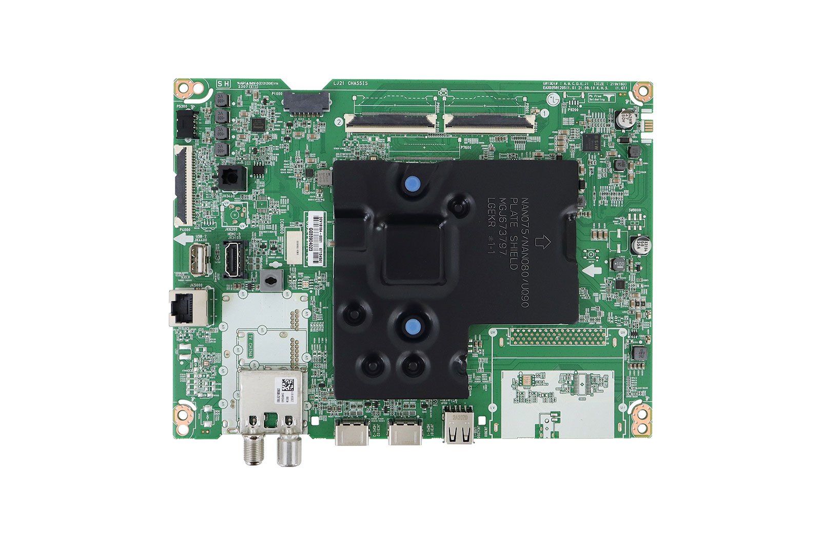 Vista frontal de Placa Principal TV LG 50UQ8050PSB - EBU67134501 EBU67134501