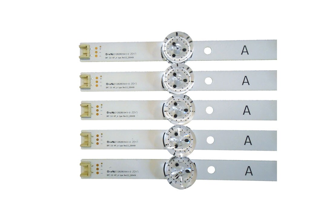 Bandes LED Pour Téléviseur LG 49LB/49UF Série - 1024 Mm De Long, 9 LED Par Bande - Lot De 10 Bandes (5A+5B)