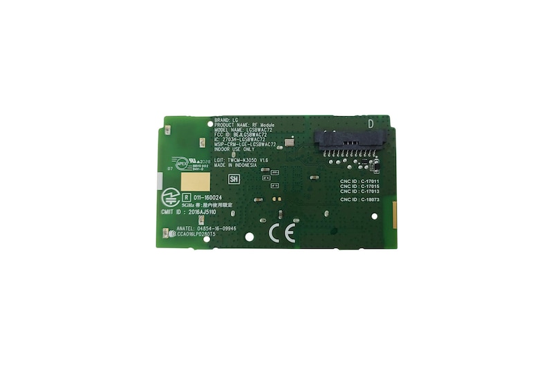 LG Módulo para transmissão e recepção de dados em redes sem fio (Wi-Fi e Bluetooth) LG 43UJ6300, 49UH7F-B, 49UJ6300 - EAT63377302, EAT63377302