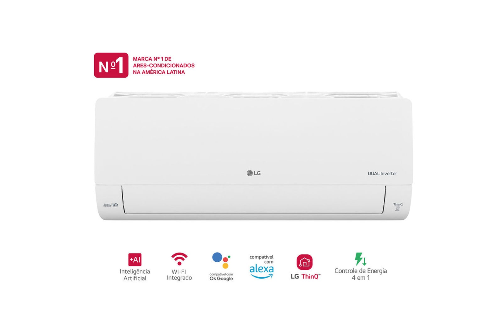 LG Ar-Condicionado LG Dual Inverter AI Voice 24.000 BTU Frio 220V, S3-Q24K233C