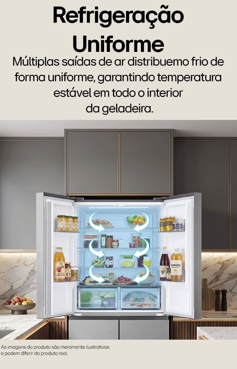 LG lança geladeira Multidoor de 502 litros com quatro portas e Compressor Inverter