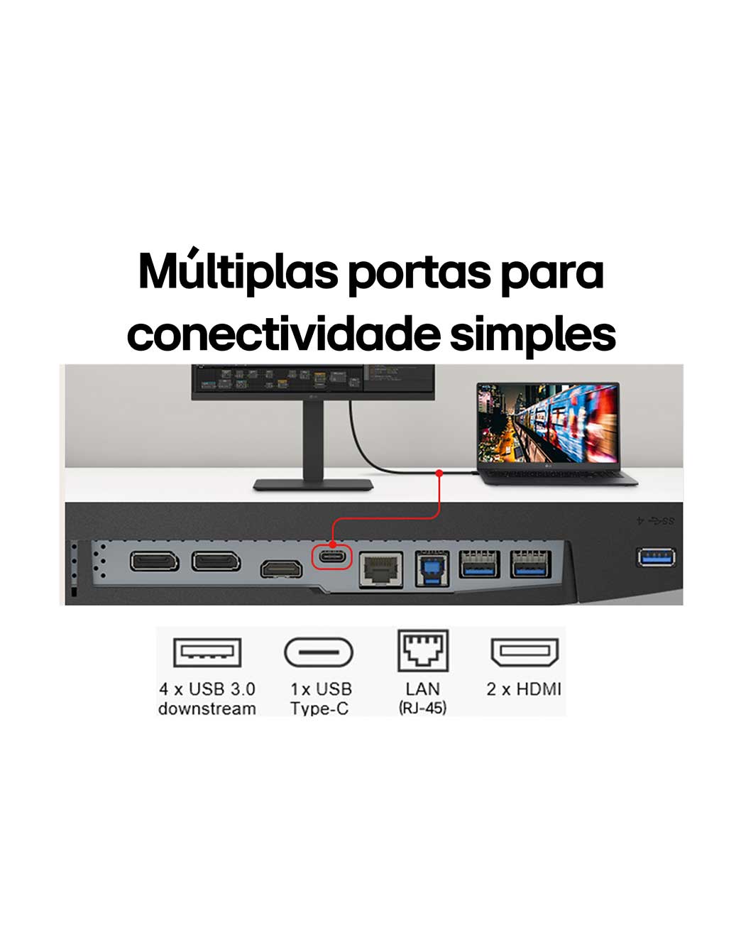 Monitor LG 24" Full HD IPS - sRGB 99%, HDMI e Ergonomia | LG BR