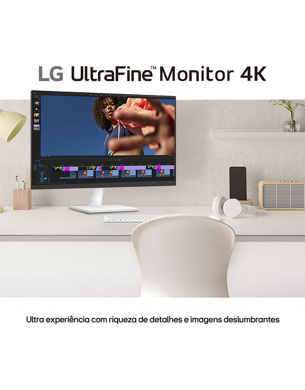 Monitor LG UltraFine™ 27US500-W Tela IPS 4K UHD 27