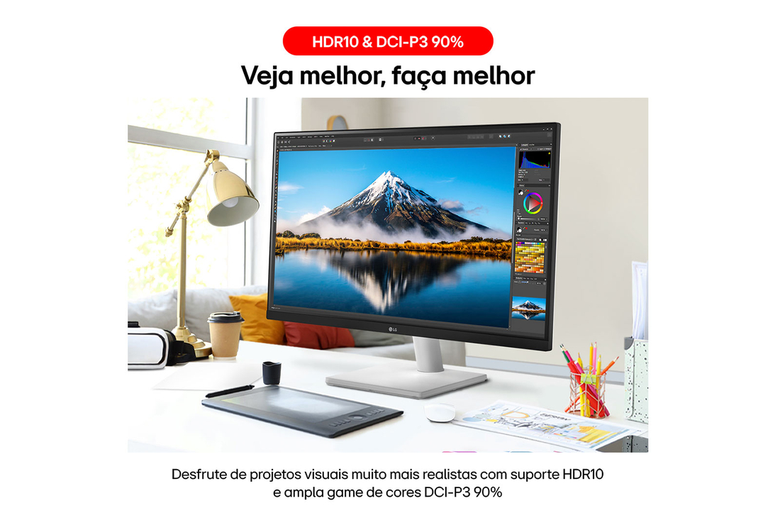 Monitor LG UltraFine™ 27US500-W Tela IPS 4K UHD 27