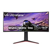 LG Monitor Gamer LG UltraGear Curvo 34” WQHD UltraWide 3440x1440 160Hz 1ms (MBR) HDR10 AMD FreeSync HDMI 34GP63A-B, 34GP63A-B