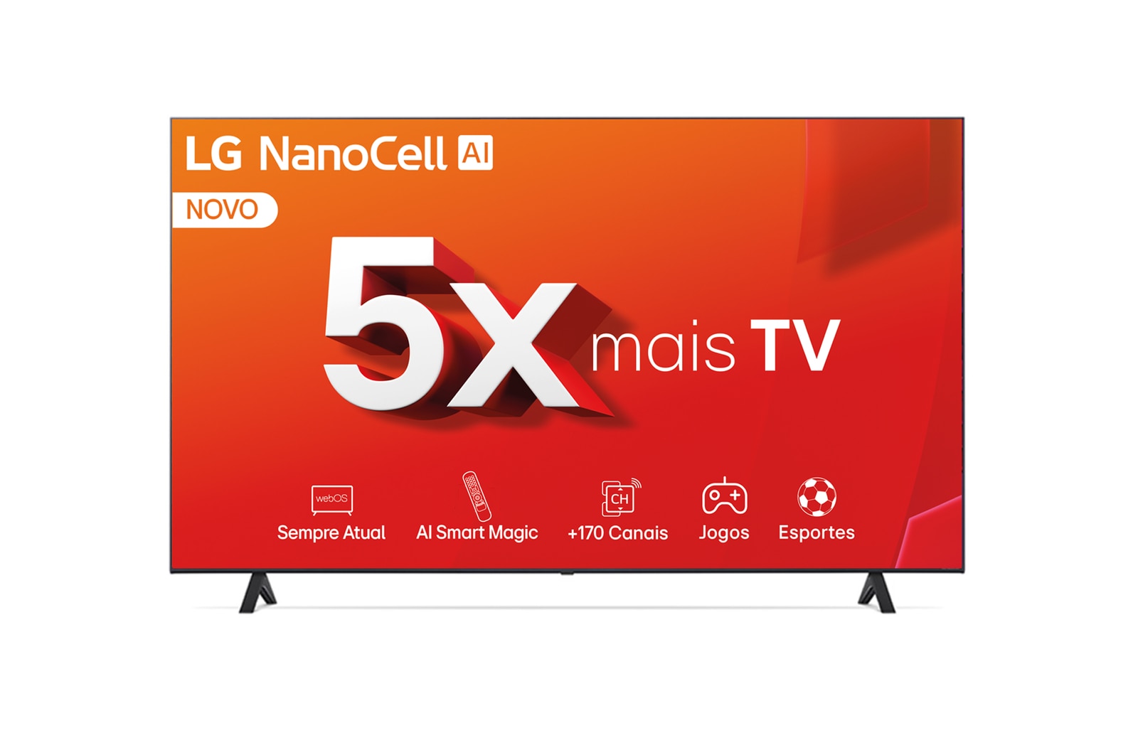 Front view of TV