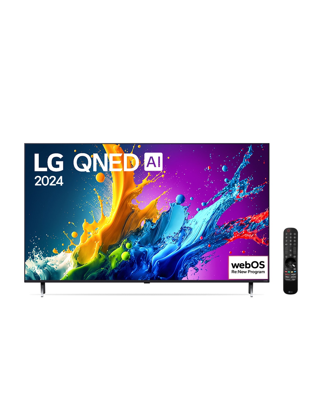 Smart TV 4K LG QNED AI QNED80 de 65 polegadas 2024 - 65QNED80TSA | LG BR