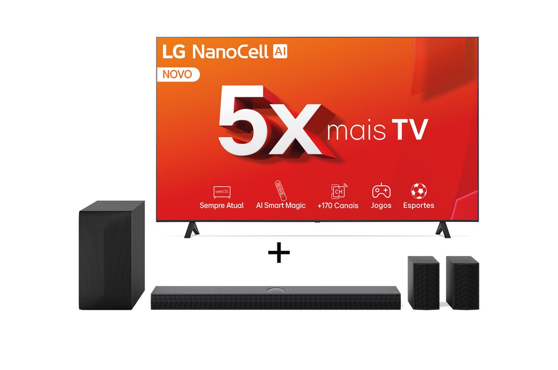 Front view of  TV and soundar