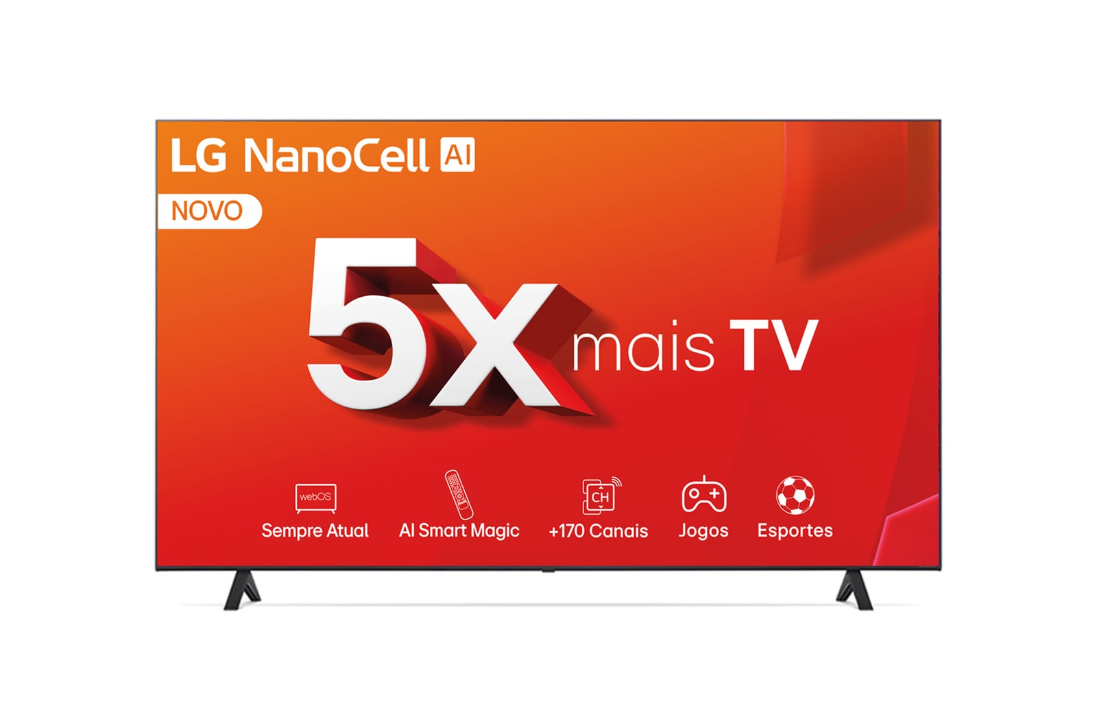 Front view of TV