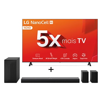 Front view of  TV and soundar