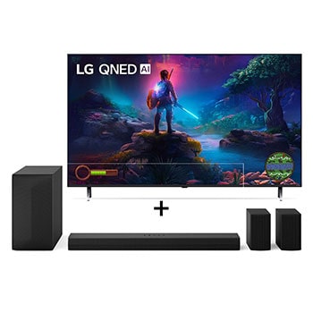 TV and Soundbar Bundle Front View