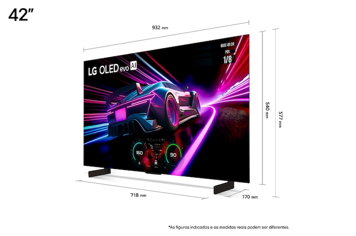 LG Smart TV LG OLED evo AI Gaming TV 4K 42 polegadas OLED42C4, OLED42C4PSA