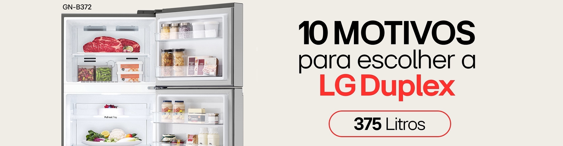 冷蔵庫　B372 Geladeira LG Frost Free Inverter 375L Duplex Inox | LG Brasil