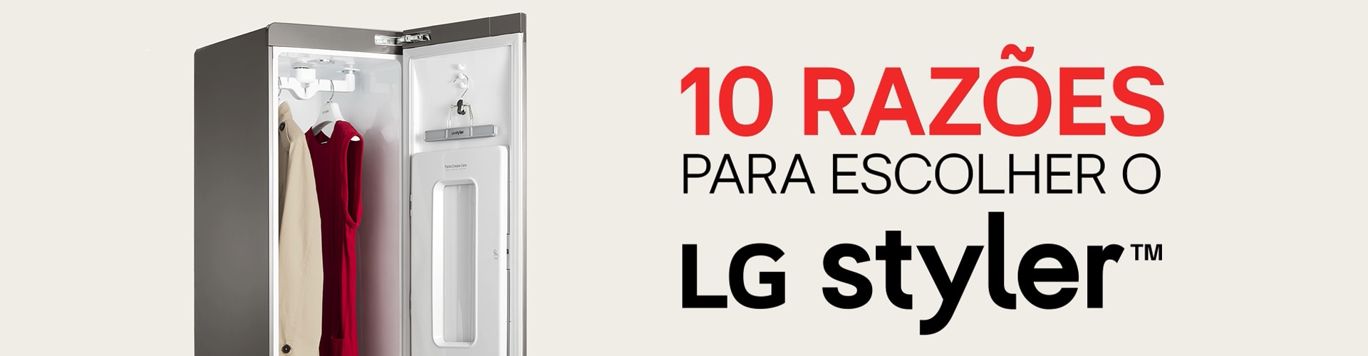 LG Styler™ com Vapor TrueSteam™ 3 Cabides - S3MFBN | LG Brasil LG Styler™ com Vapor TrueSteam™ 3 Cabides - S3MFBN | LG Brasil