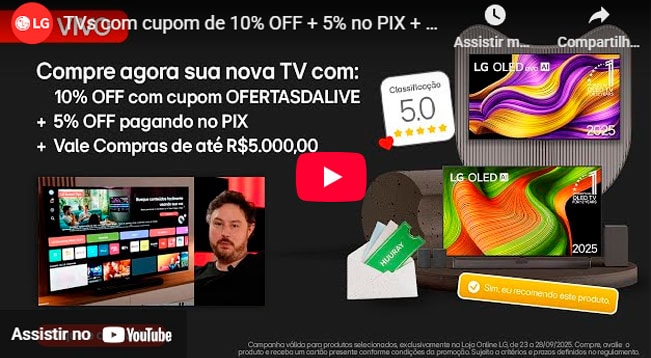 Live -  TVs com cupom
