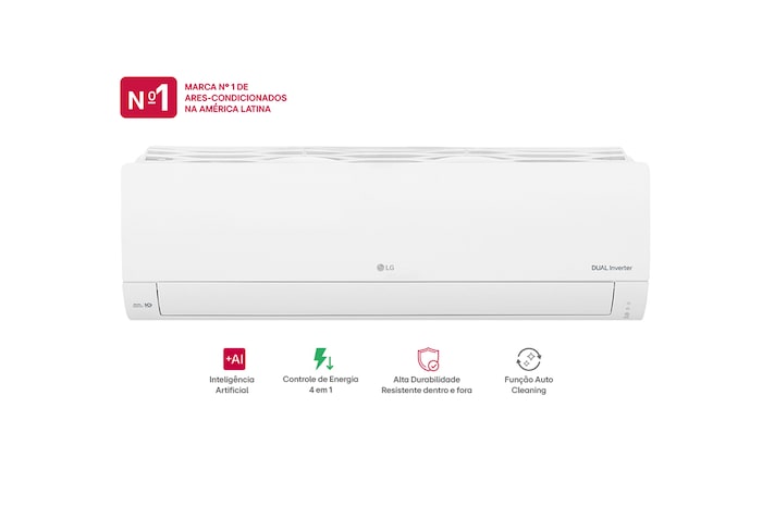 LG Ar-Condicionado LG AI Dual Inverter Compact 12.000 BTU Quente/Frio 220V, S3-W12JAQAL