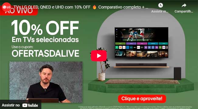 Live - 10% OFF em TVs