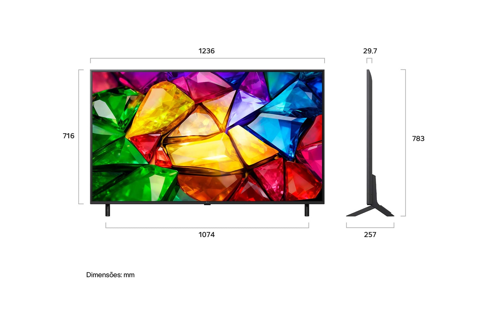 LG Smart TV LG Mini RGB evo AI 4K MRGB85 55 polegadas 2026, 55MRGB85BSC
