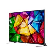 A LG Mini RGB evo AI MRGB85 destaca o Precision Dimming por meio de uma imagem dividida que compara o LED convencional à esquerda com pretos mais profundos e definição de contraste aprimorada à direita, com tecnologia do Processador AI Aplha 8.