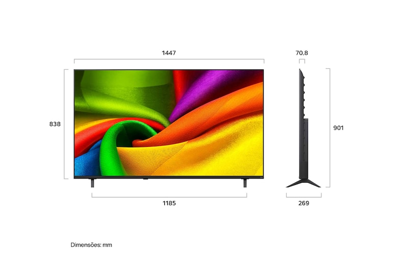 LG Smart TV LG NANO UHD AI 4K NU850 65 polegadas 2026, 65NU850BPSA