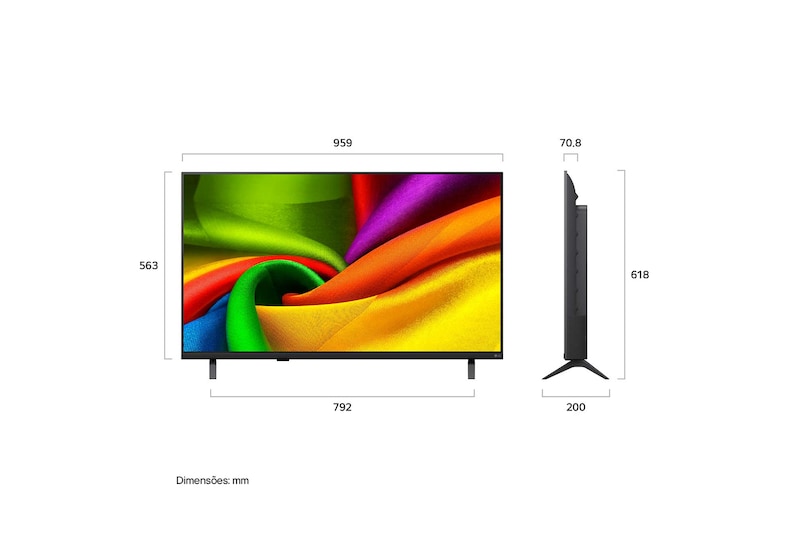 LG Smart TV LG NANO UHD AI 4K NU850 43 polegadas 2026, 43NU850BPSA