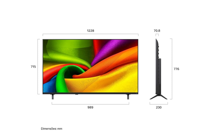 LG Smart TV LG NANO UHD AI 4K NU850 55 polegadas 2026, 55NU850BPSA