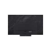 A LG OLED evo AI C6, mostrada em vistas frontal e lateral, destaca-se por sua tela de 65 polegadas com 1441 mm de largura, 826 mm de altura e uma espessura ultrafina de 45,1 mm sem o suporte.