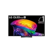 Vista frontal de Smart TV LG OLED evo AI 4K C6 77 polegadas 2026 OLED77C6PSA