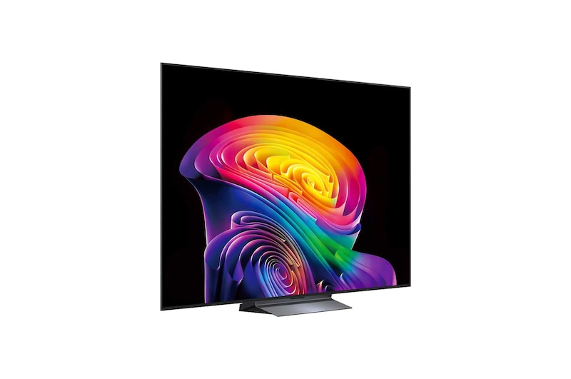 A LG OLED evo AI C6 com Amplificador de Brilho Pro exibe uma cena escura onde a silhueta de um veado brilhantemente iluminada se destaca em meio a partículas brilhantes, oferecendo 3,2 vezes mais brilho com detalhes mais nítidos.