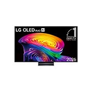 Vista frontal de Smart TV LG OLED evo AI 4K C6 83 polegadas 2026 OLED83C6PSA