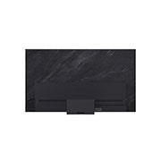 A LG OLED evo AI C6, mostrada em vistas frontal e lateral, destaca-se por sua tela de 83 polegadas com 1842 mm de largura, 1055 mm de altura e uma espessura ultrafina de 52,9 mm sem o suporte.