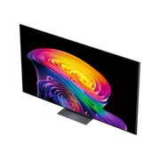 A LG OLED evo AI C6, para uma experiência de jogo imbatível em 4K a 165Hz, exibe um jogo de corrida em alta velocidade com um carro amarelo de fórmula em movimento, a palavra "WIN" em negrito na tela e os logotipos NVIDIA G-SYNC e AMD FreeSync Premium na parte superior.