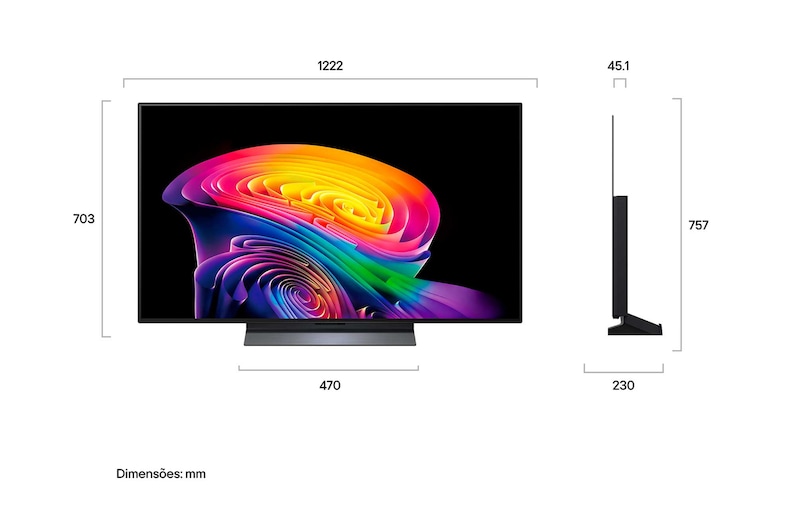 LG Smart TV LG OLED evo AI 4K C6 55 polegadas 2026, OLED55C6PSA