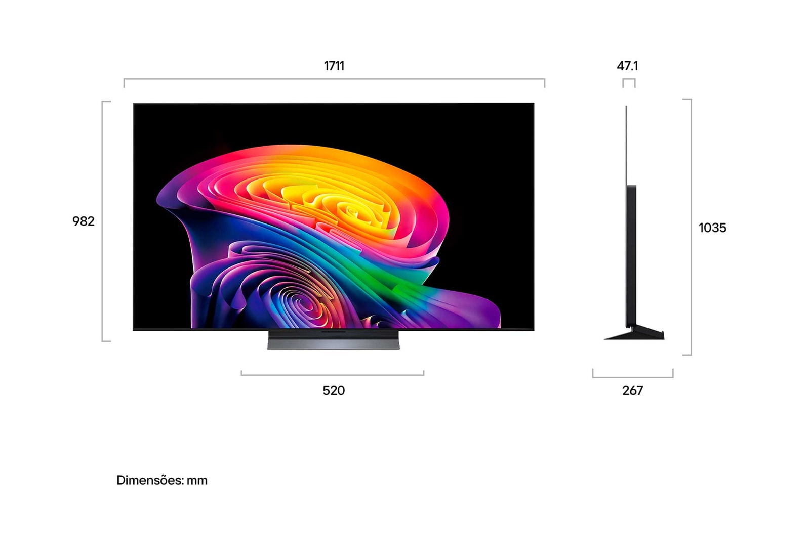 LG Smart TV LG OLED evo AI 4K C6 77 polegadas 2026, OLED77C6PSA
