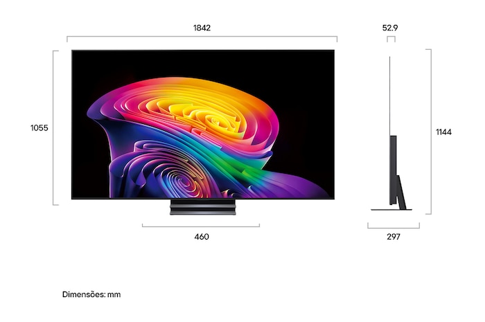 LG Smart TV LG OLED evo AI 4K C6 83 polegadas 2026, OLED83C6PSA