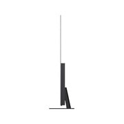 A LG OLED evo AI C6, mostrada em vistas frontal e lateral, destaca-se por sua tela de 55 polegadas com 1222 mm de largura, 703 mm de altura total e uma espessura ultrafina de 45,1 mm sem o suporte.