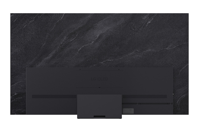 A LG OLED evo AI C6 com Amplificador de Brilho Pro exibe uma cena escura onde a silhueta de um veado brilhantemente iluminada se destaca em meio a partículas brilhantes, oferecendo 3,2 vezes mais brilho com detalhes mais nítidos.