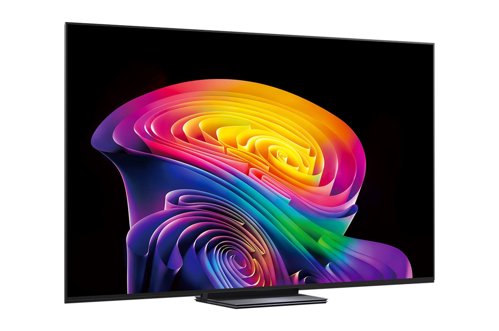 A LG OLED evo AI C6 exibe uma cena de planetas e estrelas em tela dividida, comparando uma tela fosca antirreflexo com sua tela Preto Perfeito & Cores Perfeitas para uma qualidade de imagem mais nítida em qualquer iluminação, com certificação UL e certificações Intertek para volume e fidelidade de cores.