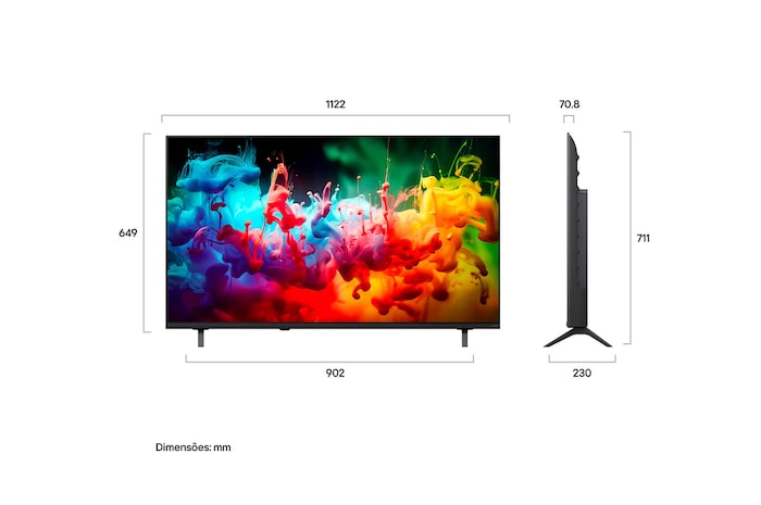 LG Smart TV LG QNED Mini LED AI 4K QNED70 50 polegadas 2026, 50QNED70BSA