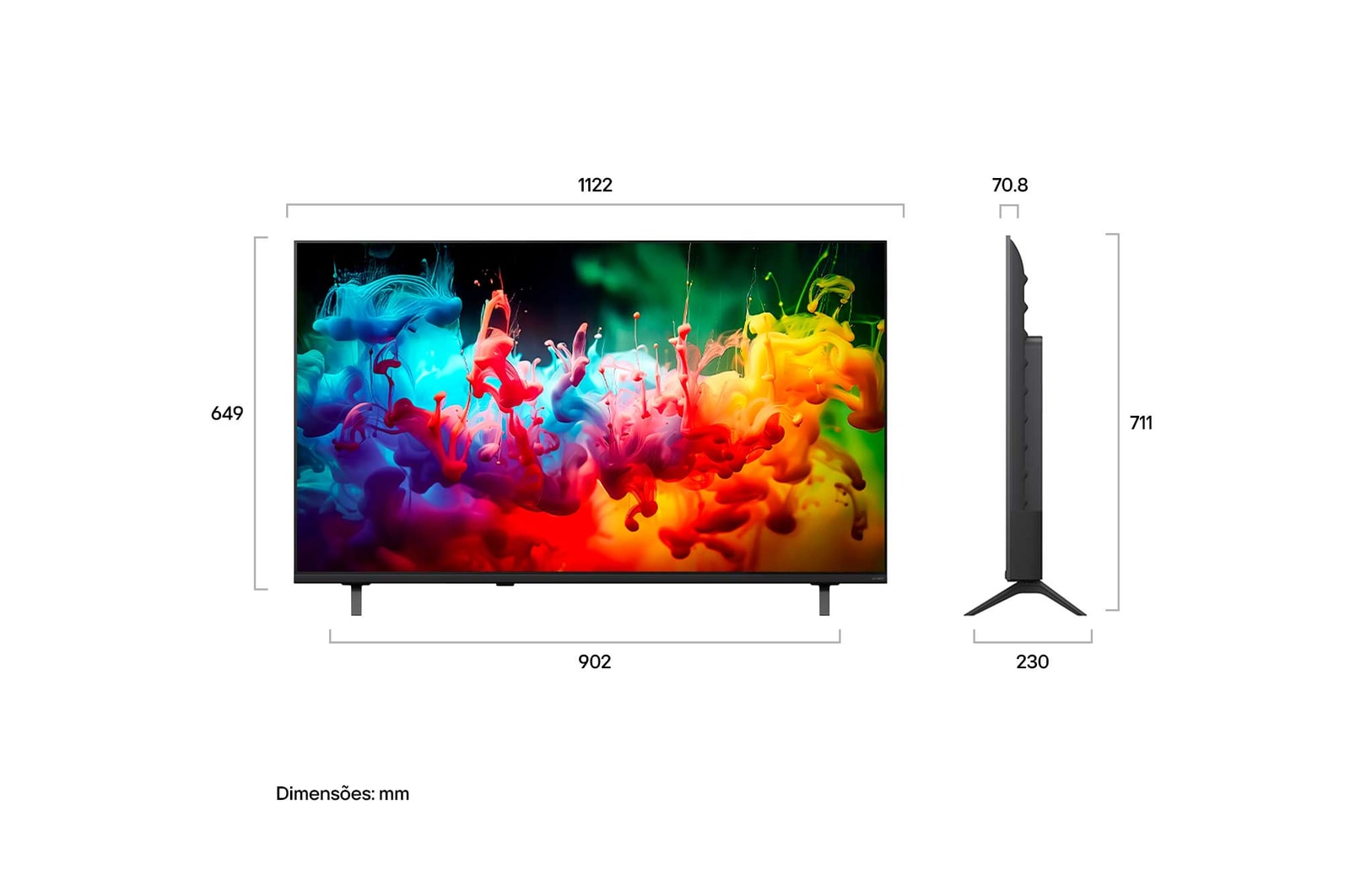 LG Smart TV LG QNED Mini LED AI 4K QNED70 50 polegadas 2026, 50QNED70BSA