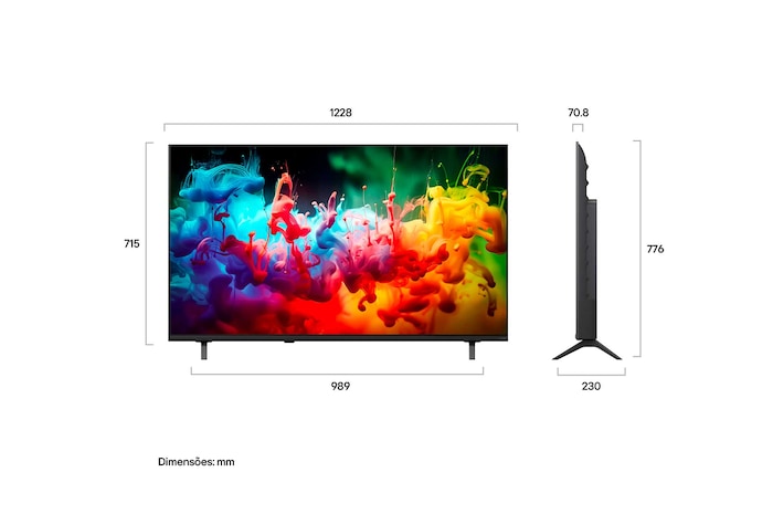 LG Smart TV LG QNED Mini LED AI 4K QNED70 55 polegadas 2026, 55QNED70BSA