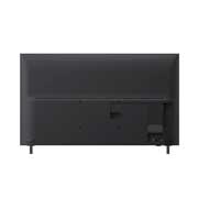 A LG QNED evo AI QNED80 Mini LED, mostrada nas vistas frontal e lateral, destaca-se por sua tela de 85 polegadas com 1889 mm de largura, 1087 mm de altura (com o suporte), 1149 mm de altura, 67 mm de profundidade e uma base com dimensões de 1565 por 362 mm.