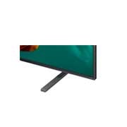 LG QNED evo AI QNED85 Mini LED Sports Forecast by AI Concierge displays a live soccer match with an on-screen AI panel presenting predictions, player insights, and league data, suggesting how AI analyzes gameplay to forecast match outcomes.
