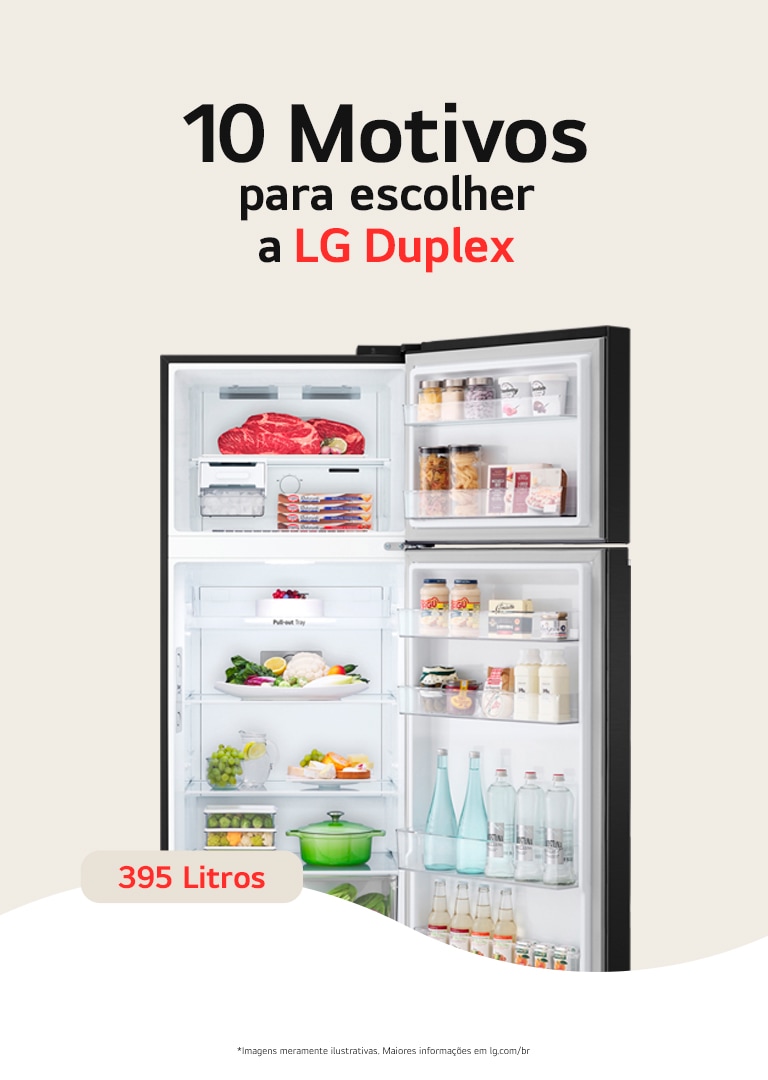 Geladeira LG Duplex GN-B392PXGB: design moderno, alta capacidade e eficiência energética para sua cozinha