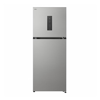 Vista frontal de Geladeira LG Inverter 476L Duplex com Door Cooling Bivolt Inox GB-B472PFSF