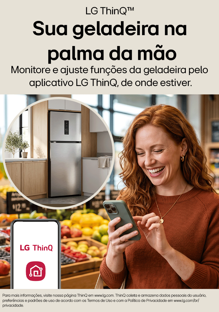 Sua geladeira na palma da mão
