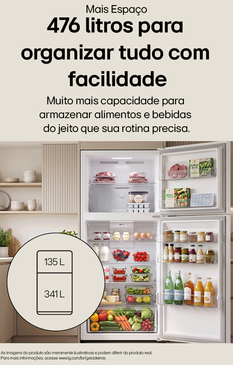 476 litros para organizar tudo com facilidade