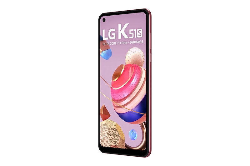 LG Smartphone LG K51S - 4 câmeras, Bateria de 4.000 mAh, Memória de 3GB/64GB, Tela de 6.5'' FHD+, LMK510BMW
